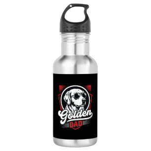 Golden Dad Golden Retriever Sunglasses Design 532 Ml Water Bottle