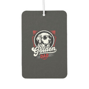 Golden Dad Golden Retriever Sunglasses Design Air Freshener