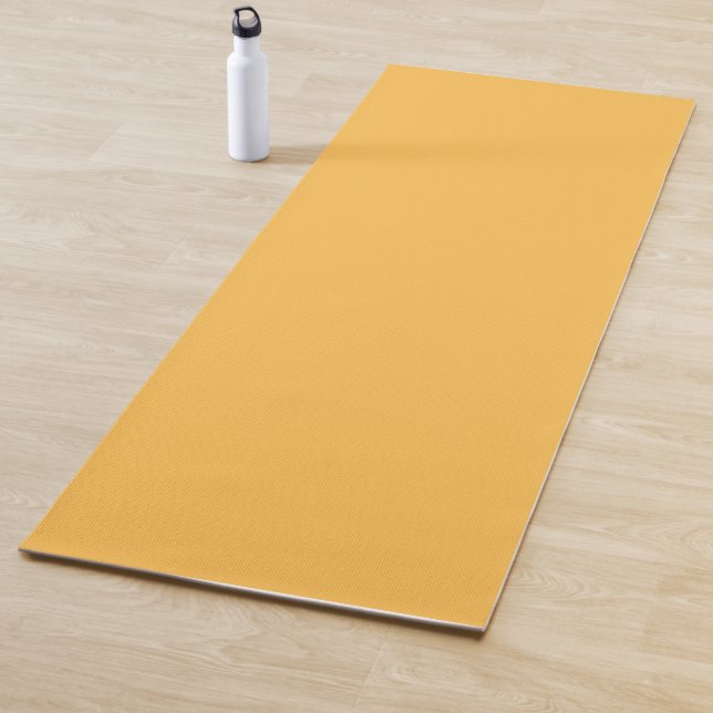 Golden Daffodil Yellow, Bright Solid Colour Yoga Mat (In Situ)