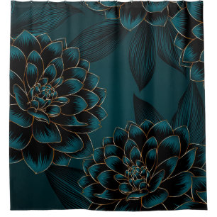 Golden Dahlias: Luxurious Vintage Pattern.