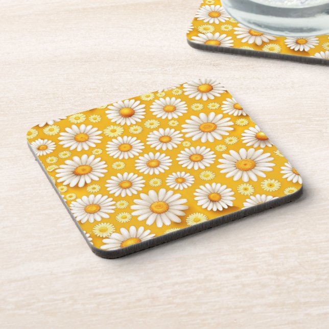 Golden Daisy Garden Coaster (Left Side)