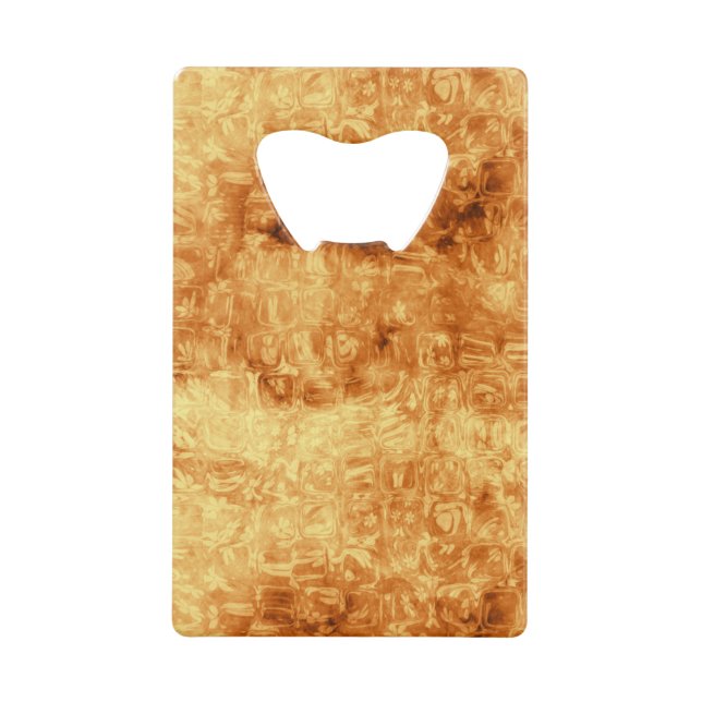 Golden Daisy Reflections Abstract Wallet Bottle Opener (Front)