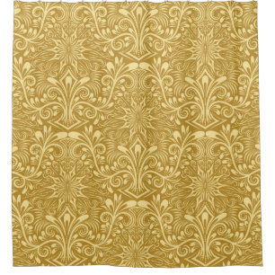 Golden Damask Baroque Floral Pattern