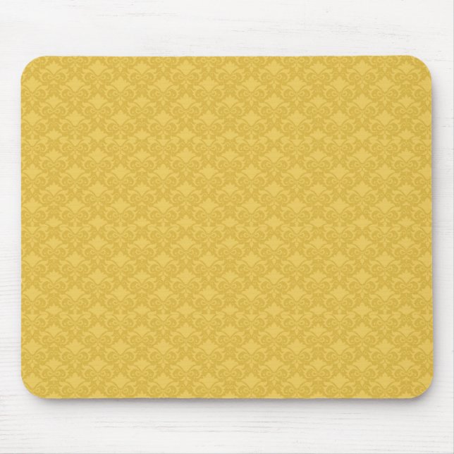 Golden Damask Bows Mouse Pad (Front)