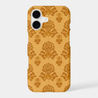Golden Damask Floral Pattern