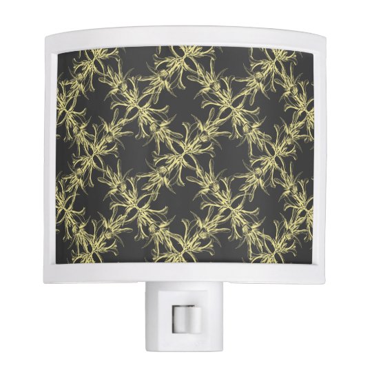 Golden Damask Floral Pattern Night Lites