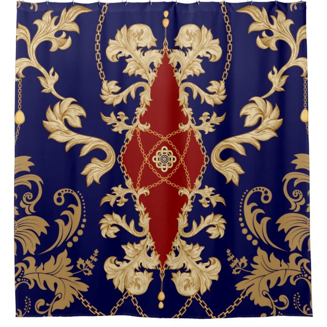 Golden Damask seamless pattern. Vintage indian wal (Front)