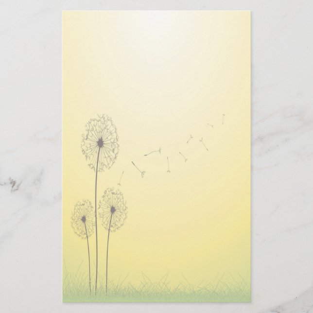 Golden Dandelion Stationery (Front)