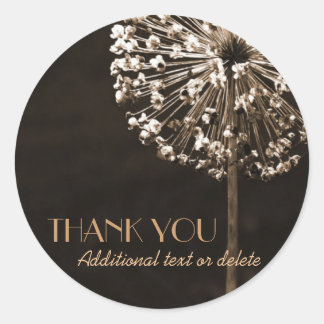 Golden Dandelion Wishes Thank-You Classic Round Sticker