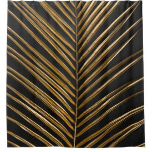 Golden Date Palm: Minimalist Black Background