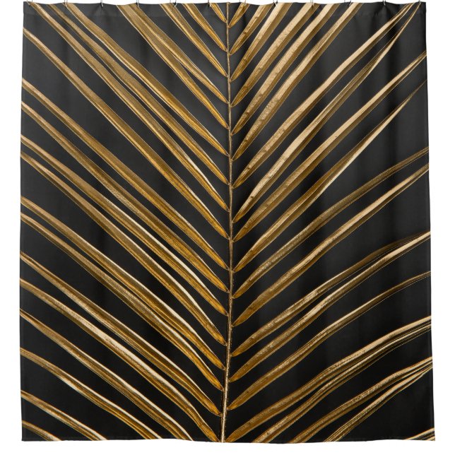 Golden Date Palm: Minimalist Black Background (Front)