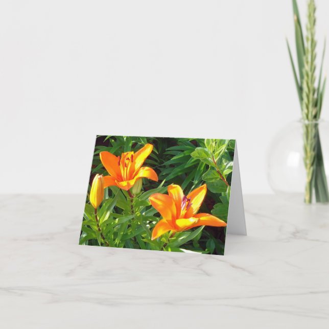 Golden Day Lilies Blank Note Cards (Front)