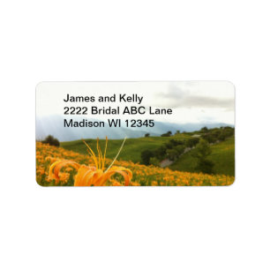 Golden Daylily flower Valley Label