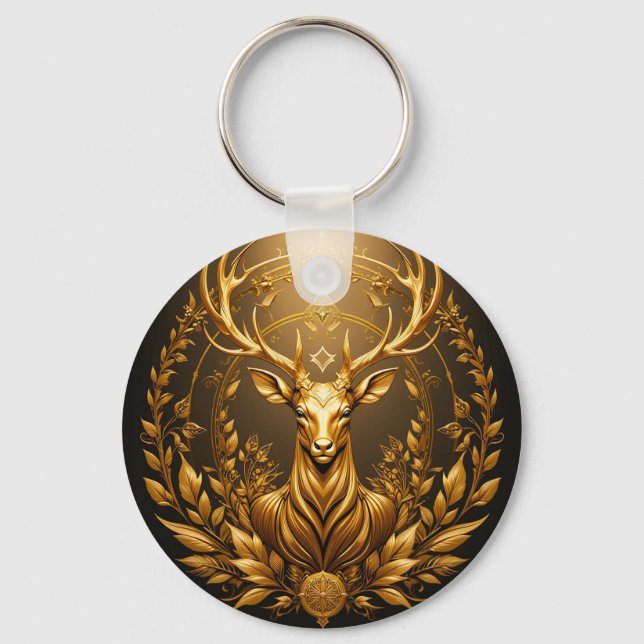 Golden Deer Emblem Keychain (Front)