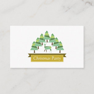 Golden deer forest, Festive Invitation
