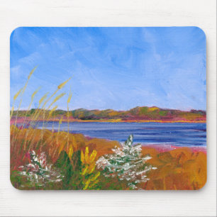 Golden Delaware River Mouse Pad