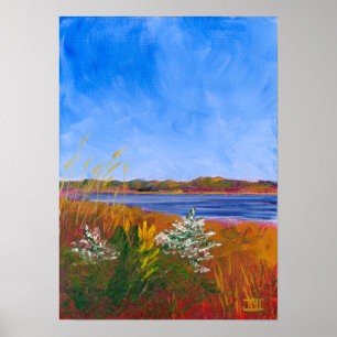 Golden Delaware River Poster