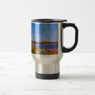 Golden Delaware River Travel Mug