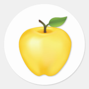 Golden Delicious Apple Classic Round Sticker