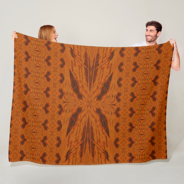 Golden Desert Butterfly 2 Fleece Blanket (In Situ)
