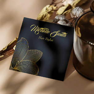 Golden Details Esthetician Instagram Qr Code Square Business Card