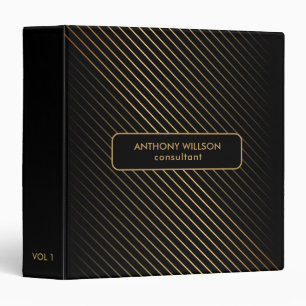 Golden Diagonal Lines  Binder