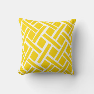 Golden Diamond Throw Pillow