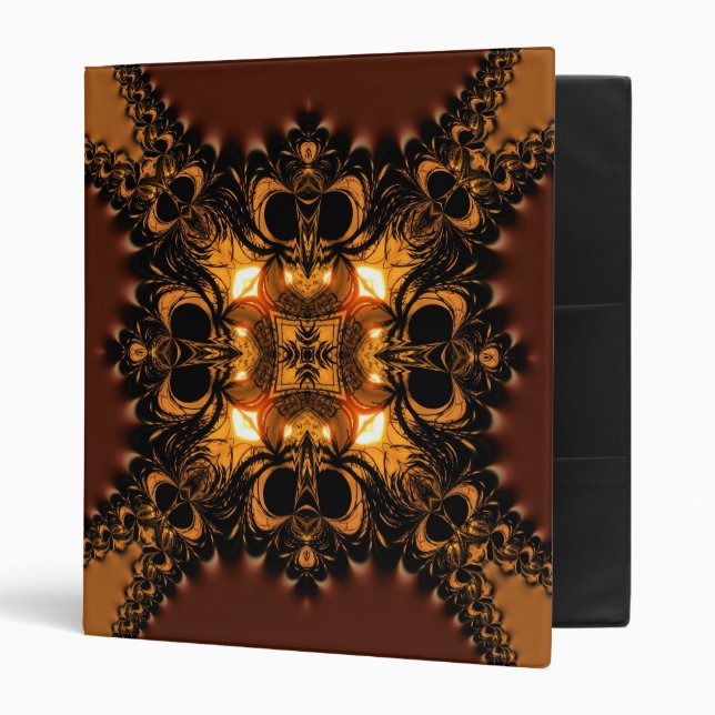Golden Digital Lace Brocade Avery Binder (Front/Inside)