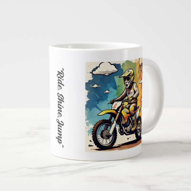 "Golden Dirt Chronicles" Large Coffee Mug (Front Right)