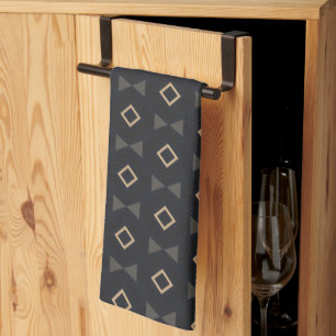 Golden Disco Diamond Pattern Kitchen Towel