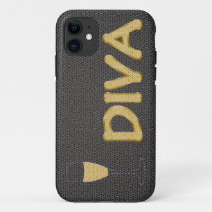 golden DIVA and champagne "barely there" case