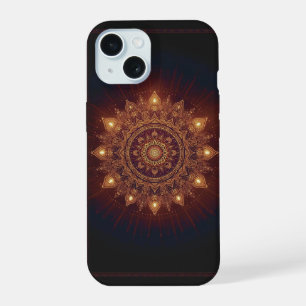 Golden Diwali Mandala – Light Within and Around iPhone 15 Case