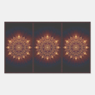 Golden Diwali Mandala – Light Within and Around Sticker