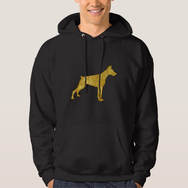 Golden Doberman Dog Hoodie (Front)