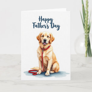 Golden Dog Fathers Day Card