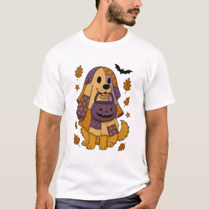 Golden Dog Ghost Halloween T-Shirt