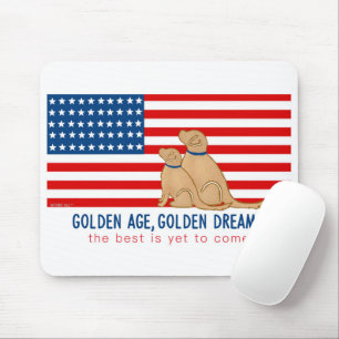 Golden Dog Golden Age, Golden Dreams Mouse Pad