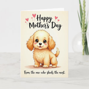 Golden Dog Happy Mothers Card