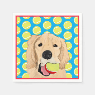 Golden Dog Have a Ball Napkins