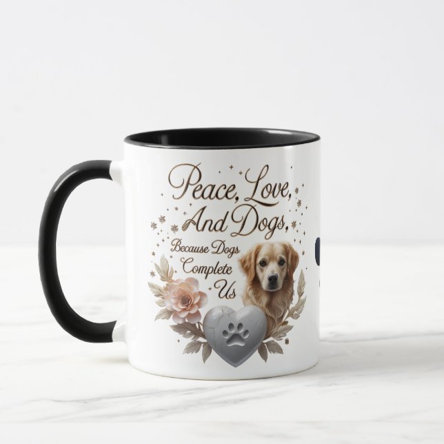 Golden Dog Love Mug (Left)