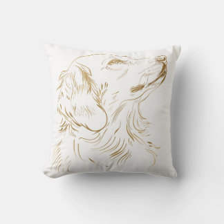 Golden Dog Throw Pillow