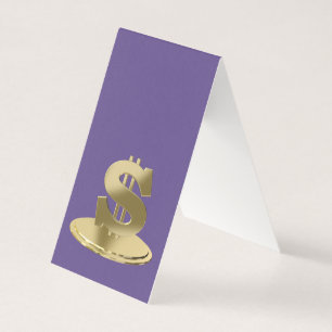 Golden dollar business card