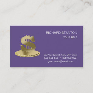 Golden dollar business card