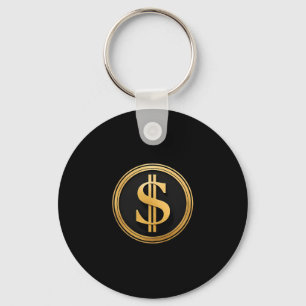Golden Dollar Sign D.o.g.e. 4th Of July 1776 2025 Keychain
