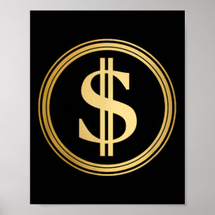 Golden Dollar Sign D.o.g.e. 4th Of July Trump 47 R