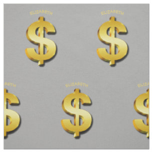 Golden Dollar Sparkling Sign Money Symbol finance Fabric