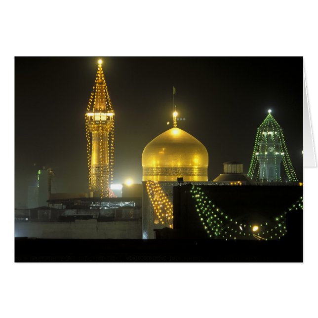 Golden dome of the Imam Reza Shrine Complex at (Front Horizontal)