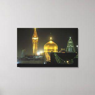 Golden dome of the Imam Reza Shrine Complex at Canvas Print