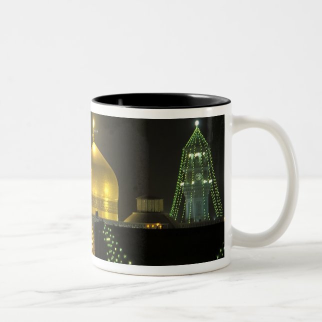 Golden dome of the Imam Reza Shrine Complex at Two-Tone Coffee Mug (Right)