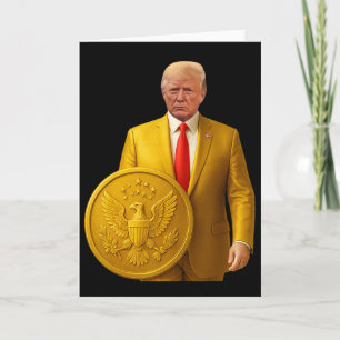 Golden Dome Trump Great American Map Patriotic 4th Card